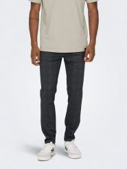 ONLY & SONS Spodnie chino "Mark" w kolorze antracytowym rozmiar: W29/L30. Czarne spodnie materiałowe męskie Only & Sons, bez wzorów. Za 48.28 zł.