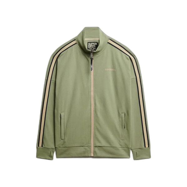 Kurtka z dresu Superdry Tech Cult. Zielone kurtki męskie Superdry., l, bez wzorów, z dresówki, sportowe, bez kaptura. Za 400.25 zł.