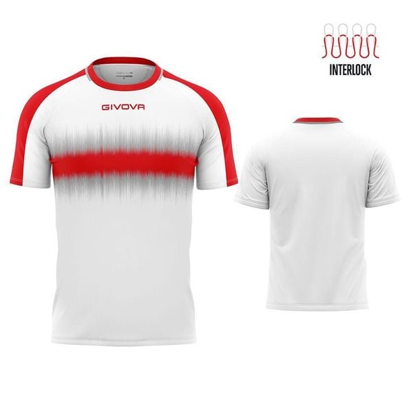 Koszulka Givova Sport XL Czerwona i Biała Lekka i Oddychająca. Białe bluzki sportowe damskie Givova, xl, bez wzorów, z poliesteru, bez ramiączek. Za 144.99 zł.