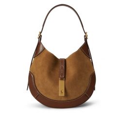 Torebka Polo Ralph Lauren. Brązowe torebki klasyczne damskie Polo Ralph Lauren, bez wzorów, bez dodatków. Za 2,899.00 zł.