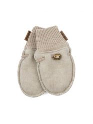 Mikk-line Wełniane rękawiczki w kolorze beżowym rozmiar: 62/68. Brązowe rękawiczki dziecięce Mikk-line, prążkowane, bez ramiączek. Za 83.03 zł.