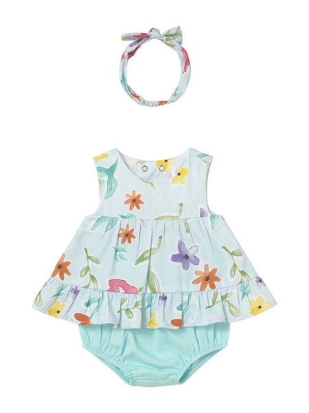 Mayoral Sukienka letnia 1290 Zielony Regular Fit. Zielone sukienki dziewczęce Mayoral, na lato, bez wzorów, z bawełny, bez ramiączek. Za 159.99 zł.