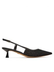 Aldo Czółenka Elegant 13922017 Czarny. Czarne czółenka damskie Aldo, bez wzorów, z materiału, bez obcasa. Za 249.99 zł.