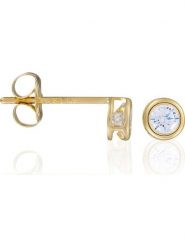 ATELIER DU DIAMANT Złote kolczyki-wkrętki "philtre d'amour" z cyrkoniami rozmiar: onesize. Białe kolczyki damskie ATELIER DU DIAMANT, z cyrkonią, złote. Za 281.10 zł.