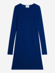 Perfect Cashmere Kaszmirowa sukienka "Lola" w kolorze granatowym rozmiar: S. Niebieskie sukienki damskie Perfect Cashmere, na co dzień, s, bez wzorów, z kaszmiru, bez kołnierzyka, bez ramiączek, midi, proste. Za 434.99 zł.