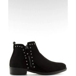 Botki półbuty damskie czarne L1217 Black. Czarne botki damskie ButyModne, eleganckie, bez obcasa, na płaskiej podeszwie, bez zapięcia. Za 109.00 zł.