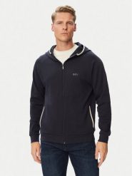 BOSS Bluza Sense Hooded Jacket 50566916 Granatowy Regular Fit. Niebieskie bluzy bez kaptura męskie Boss, m, z bawełny. Za 549.99 zł.