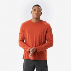 Koszulka męska trekkingowa z długim rękawem Merino Resist. Brązowe koszulki męskie z długim rękawem SIMOND, l, z materiału. Za 199.99 zł.