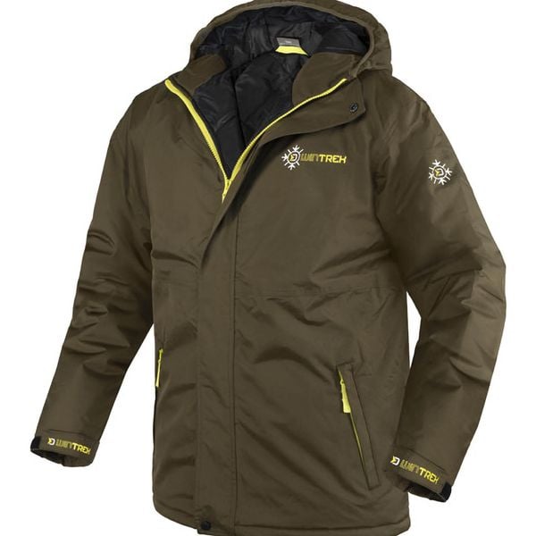 Kurtka Męska Wędkarska Zimowa Ciepła Wodoszczelna Delphin Wintrek. Zielone kurtki męskie Delphin, na zimę, m, bez wzorów, bez kaptura. Za 243.99 zł.