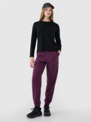 4F Spodnie dresowe joggery damskie - fioletowe XS. Fioletowe spodnie dresowe damskie 4f, l, bez wzorów, z bawełny. W wyprzedaży za 79.99 zł.