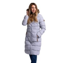 Ocieplana Kurtka Damska Audrey. Niebieskie kurtki damskie Trespass, xs, bez wzorów, z futra, z kapturem. Za 336.99 zł.