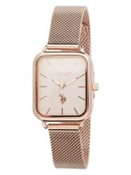 U.S. Polo Assn. Zegarek kwarcowy w kolorze złoto-kremowym rozmiar: onesize. Brązowe, analogowe zegarki damskie U.S. Polo Assn., metalowe. Za 173.99 zł.