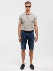 BIG STAR Szorty dżinsowe w kolorze granatowym rozmiar: W34. Niebieskie szorty męskie Big Star, z aplikacjami, z jeansu, klasyczne. Za 126.75 zł.