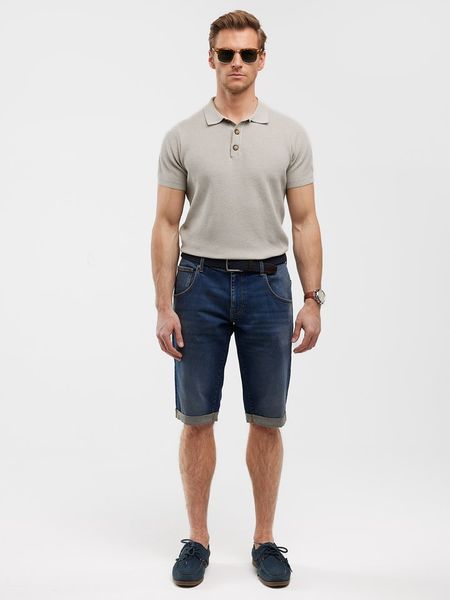 BIG STAR Szorty dżinsowe w kolorze granatowym rozmiar: W34. Niebieskie szorty męskie Big Star, z aplikacjami, z jeansu, klasyczne. Za 126.75 zł.