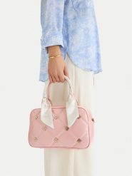 Nine West Torebka EO-Allen Gaze-KS2577-1 Różowy. Czerwone torebki klasyczne damskie Nine West, bez wzorów, z materiału, bez dodatków. Za 279.99 zł.