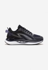 Granatowo-Czarne Sznurowane Buty Sportowe z Miękką Podeszwą i Siateczką Elerina. Niebieskie buty sportowe na co dzień męskie Born2be, bez zapięcia. Za 99.99 zł.