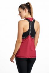 Koszulka fitness damska Rough Radical Brush Tank Top. Czerwone topy sportowe damskie ROUGH RADICAL, s, bez wzorów, z dzianiny, bez ramiączek. Za 69.90 zł.