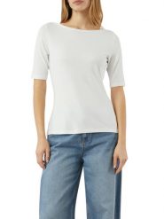Comma Koszulka Kobiety Sztuczne włókno biały, 40. Białe t-shirty damskie Comma, uniwersalny, bez wzorów, z włókna, bez kołnierzyka. Za 179.95 zł.