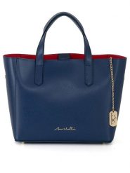 Anna Morellini Skórzana torebka "Battista" w kolorze granatowym - 29 x 14 x 14 cm rozmiar: onesize. Niebieskie torebki klasyczne damskie Anna Morellini, bez wzorów, z materiału, bez dodatków. Za 260.99 zł.