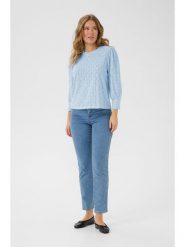 Kaffe Bluzka w kolorze błękitnym rozmiar: XXL. Niebieskie bluzki damskie Kaffe, xxl, bez wzorów, bez kołnierzyka, bez ramiączek. Za 79.40 zł.