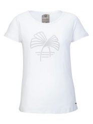 G.I.G.A. DX by KILLTEC Koszulka "GS 21" w kolorze białym rozmiar: 40. Białe bluzki damskie G.I.G.A. DX by KILLTEC, bez wzorów, z bawełny, bez kołnierzyka, bez ramiączek. Za 74.99 zł.