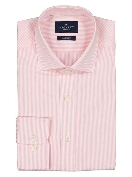 Hackett London Koszula - Tailored fit - w kolorze biało-jasnoróżowym rozmiar: S. Różowe koszule męskie Hackett London, s, bez wzorów, z bawełny, bez kołnierzyka, bez ramiączek. Za 148.61 zł.