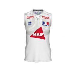 Damski top na zewnątrz Francja 2025/26. Białe topy sportowe damskie ERREA, l, bez wzorów, bez ramiączek. Za 256.00 zł.