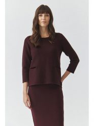 TATUUM Sweter w kolorze bordowym rozmiar: S. Brązowe swetry klasyczne damskie Tatuum, s, bez kołnierzyka. Za 156.98 zł.