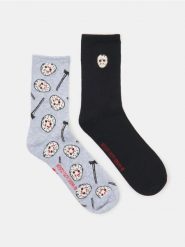 Wzorzyste skarpetki 2 pack Friday the 13th - wielobarwny. Skarpetki męskie Sinsay, bez wzorów. Za 15.99 zł.
