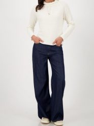 Monari Sweter damski z dzianiny - Verona Kobiety Bawełna biały jednolity, 42. Białe swetry klasyczne damskie Monari, z bawełny, bez kołnierzyka. Za 499.95 zł.