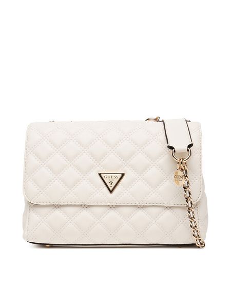 Guess Torebka Giully II HWQG96 73200 Biały. Białe torebki klasyczne damskie Guess, z aplikacjami, ze skóry, bez dodatków. Za 399.99 zł.