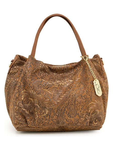Mia Tomazzi Skórzana torebka "Benedettini" w kolorze jasnobrązowym - 24 x 21 x 13 cm rozmiar: onesize. Brązowe torebki klasyczne damskie Mia Tomazzi, bez wzorów, z materiału, bez dodatków. Za 414.95 zł.