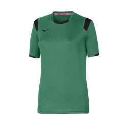 Damska koszulka Mizuno Basic. Zielone t-shirty damskie Mizuno, xl, bez wzorów, z materiału, bez kołnierzyka. Za 176.50 zł.