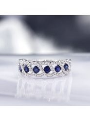 DIAMOND & CO Złoty pierścionek "Tarlac" z diamentami rozmiar: 52. Niebieskie pierścionki damskie Diamond & Co, z diamentem, złote. Za 1,522.99 zł.