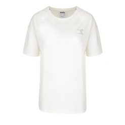 Koszulka damska DIADORA L.T-SHIRT SS BLINK L. Białe t-shirty damskie Diadora, l, bez wzorów, z bawełny, bez kołnierzyka. Za 39.99 zł.