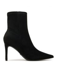 Guess Botki Richery2 FLFRY2 ESU10 Czarny. Czarne botki damskie Guess, ze skóry, bez obcasa, na szpilce, bez zapięcia. Za 759.99 zł.