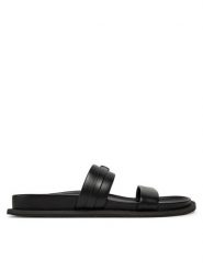 MICHAEL Michael Kors Klapki Mandy Flat Sandal 40S5MAFS2L Czarny. Czarne klapki damskie MICHAEL Michael Kors, bez wzorów, ze skóry, bez obcasa. Za 489.99 zł.