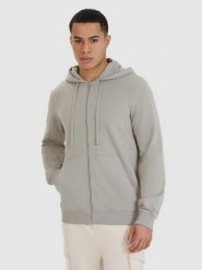 4F Bluza dresowa rozpinana z kapturem męska - szara M. Szare bluzy sportowe męskie 4f, bez wzorów, z bawełny, sportowe, bez kołnierzyka, bez ramiączek. W wyprzedaży za 129.99 zł.