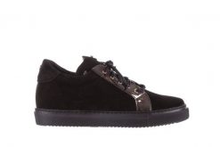 Trampki Bayla-157 B027-003-P Czarny, Skóra naturalna - 36. Czarne trampki i tenisówki damskie Bayla, bez wzorów, ze skóry. W wyprzedaży za 134.10 zł.