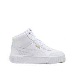 Buty PUMA Carina Mia Mid Biała. Białe buty sportowe na co dzień damskie Puma, bez wzorów, z materiału, do biegania. Za 213.85 zł.