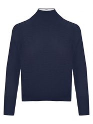 Malo Optimum Sweter w kolorze granatowym rozmiar: S. Niebieskie golfy damskie Malo Optimum, s, bez wzorów, z kaszmiru, bez ramiączek. Za 304.99 zł.