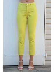 Bleu d'Azur Dżinsy "Paula" w kolorze jasnozielonym rozmiar: 50. Zielone jeansy damskie Bleu d'Azur, z standardowym stanem. Za 205.95 zł.