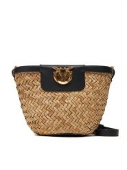 PINKO Torebka Love Summer Bucket PE 25 PLTT 103325 A1RL Beżowy. Brązowe listonoszki damskie Pinko, bez wzorów, z tworzywa sztucznego, bez dodatków. Za 799.99 zł.