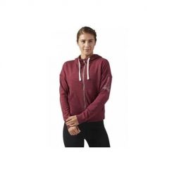 Bluza sportowa damska Reebok Elements Full Zip. Czerwone bluzy sportowe damskie Reebok, s, bez wzorów, bez ramiączek, z kapturem. Za 353.00 zł.