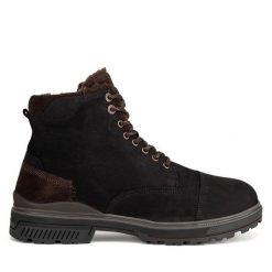 Trapery Lasocki. Czarne buty zimowe męskie Lasocki, bez zapięcia. Za 279.99 zł.