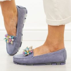 Niebieskie skórzane mokasyny damskie Filippo Dp7809/26. Niebieskie mokasyny damskie Filippo, z jeansu. W wyprzedaży za 192.72 zł.