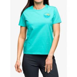 Koszulka z nadrukiem damska Inov-8 Graphic Tee SS '2003'. Zielone bluzki sportowe damskie Inov-8, bez kołnierzyka, bez ramiączek. Za 56.99 zł.