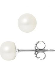 Pearline Kolczyki-wkrętki z perłami w kolorze białym rozmiar: onesize. Białe kolczyki damskie Pearline, z perłą, srebrne. Za 170.95 zł.