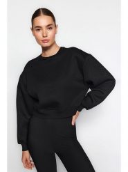 Trendyol Bluza w kolorze czarnym rozmiar: L. Czarne bluzy bez kaptura damskie Trendyol, l, z bawełny. Za 57.06 zł.