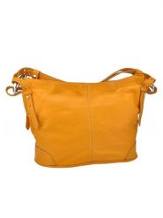 ORE10 Skórzana torebka "Roers" w kolorze musztardowym - 34 x 24 x 12 cm rozmiar: onesize. Pomarańczowe torebki klasyczne damskie ORE10, bez wzorów, z materiału, bez dodatków. Za 335.82 zł.